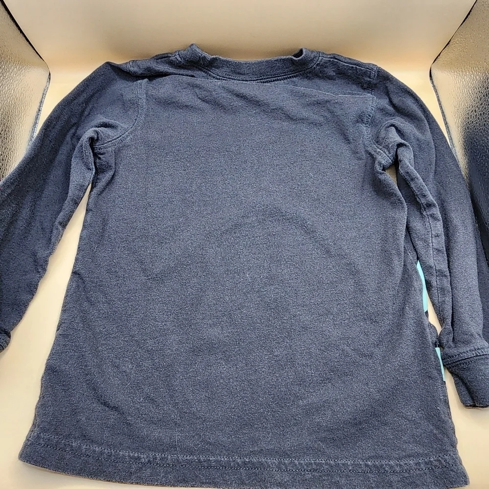 Carter's 3T Dinosaur Long Sleeve Shirts Lot Toddler Child Blue Gray